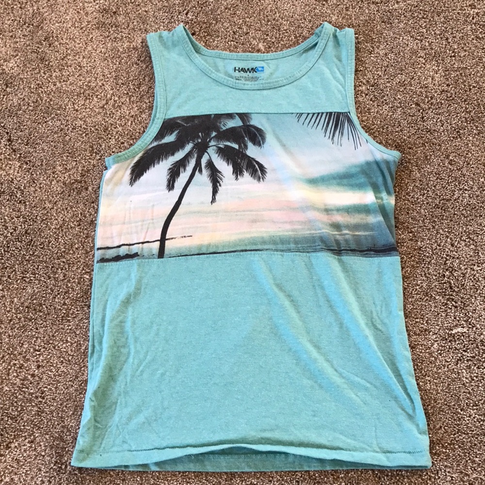Men’s tropical tank top by Tony Hawk size small S